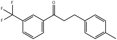 3-(4-メチルフェニル)-3'-トリフルオロメチルプロピオフェノン 化学構造式