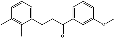 3-(2,3-二甲基苯基)-1-(3-甲氧基苯基)丙-1-酮 结构式