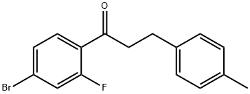 4'-BROMO-2'-FLUORO-3-(4-METHYLPHENYL)PROPIOPHENONE 结构式