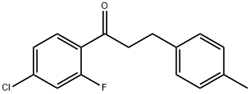 4'-クロロ-2'-フルオロ-3-(4-メチルフェニル)プロピオフェノン 化学構造式