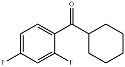 シクロヘキシル2,4-ジフルオロフェニルケトン 化学構造式