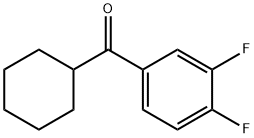 シクロヘキシル3,4-ジフルオロフェニルケトン 化学構造式