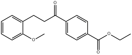 4'-カルボエトキシ-3-(2-メトキシフェニル)プロピオフェノン 化学構造式