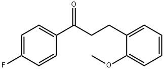 4'-フルオロ-3-(2-メトキシフェニル)プロピオフェノン 化学構造式