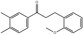 3',4'-ジメチル-3-(2-メトキシフェニル)プロピオフェノン 化学構造式