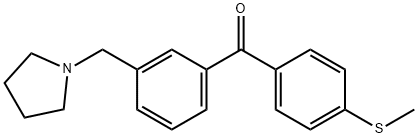 3-PYRROLIDINOMETHYL-4'-THIOMETHYLBENZOPHENONE 结构式
