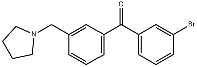 3-BROMO-3'-PYRROLIDINOMETHYL BENZOPHENONE 化学構造式