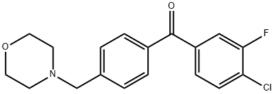 4-CHLORO-3-FLUORO-4'-MORPHOLINOMETHYL BENZOPHENONE 结构式
