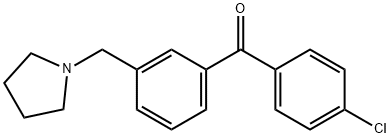 4'-CHLORO-3-PYRROLIDINOMETHYL BENZOPHENONE 化学構造式