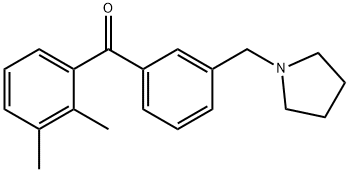 2,3-DIMETHYL-3'-PYRROLIDINOMETHYL BENZOPHENONE Structure