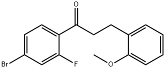 4'-ブロモ-2'-フルオロ-3-(2-メトキシフェニル)プロピオフェノン 化学構造式