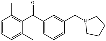 2,6-DIMETHYL-3'-PYRROLIDINOMETHYL BENZOPHENONE Structure