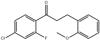 4'-CHLORO-2'-FLUORO-3-(2-METHOXYPHENYL)PROPIOPHENONE 结构式