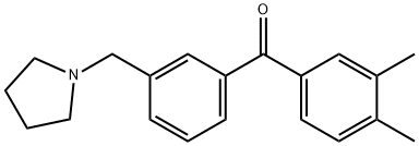 3,4-DIMETHYL-3'-PYRROLIDINOMETHYL BENZOPHENONE