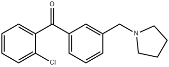 2-CHLORO-3'-PYRROLIDINOMETHYL BENZOPHENONE 化学構造式