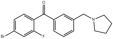 4-BROMO-2-FLUORO-3'-PYRROLIDINOMETHYL BENZOPHENONE Structure