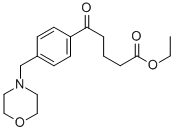 ETHYL 5-[4-(MORPHOLINOMETHYL)PHENYL]-5-OXOVALERATE Structure