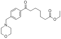 7-[4-(モルホリノメチル)フェニル]-7-オキソヘプタン酸エチル 化学構造式