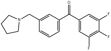 3'-PYRROLIDINOMETHYL-3,4,5-TRIFLUOROBENZOPHENONE Struktur