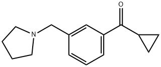 シクロプロピル3-(ピロリジノメチル)フェニルケトン 化学構造式
