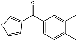 3-(3,4-ジメチルベンゾイル)チオフェン 化学構造式