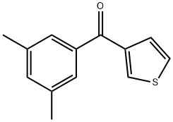 3-(3,5-ジメチルベンゾイル)チオフェン 化学構造式