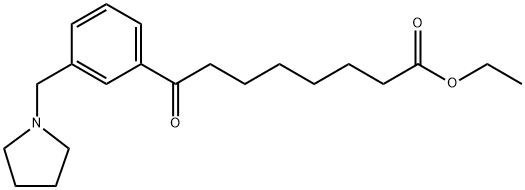 ETHYL 8-OXO-8-[3-(PYRROLIDINOMETHYL)PHENYL]OCTANOATE Struktur