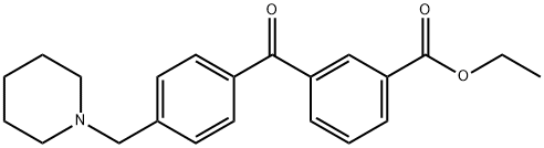 3-CARBOETHOXY-4'-PIPERIDINOMETHYL BENZOPHENONE 化学構造式