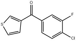 3-(4-クロロ-3-フルオロベンゾイル)チオフェン 化学構造式