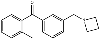 3'-アゼチジノメチル-2-メチルベンゾフェノン 化学構造式