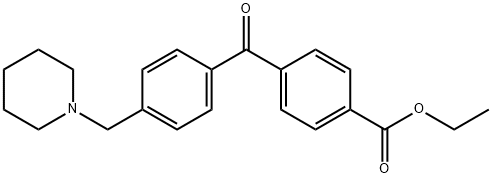 4-CARBOETHOXY-4'-PIPERIDINOMETHYL BENZOPHENONE 化学構造式