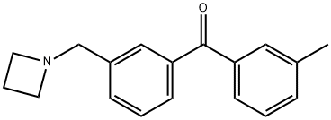 3-アゼチジノメチル-3'-メチルベンゾフェノン 化学構造式