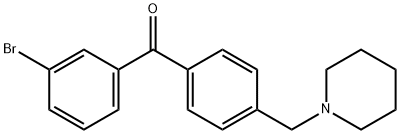 3-BROMO-4'-PIPERIDINOMETHYL BENZOPHENONE 化学構造式
