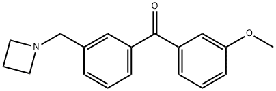 3-アゼチジノメチル-3'-メトキシベンゾフェノン 化学構造式