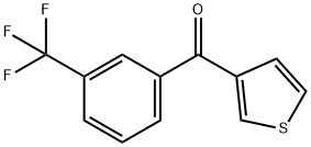 3-(3-トリフルオロメチルベンゾイル)チオフェン 化学構造式