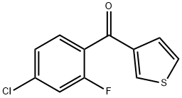 (4-氯-2-氟苯基)(噻吩-3-基)甲酮, 898771-47-6, 结构式
