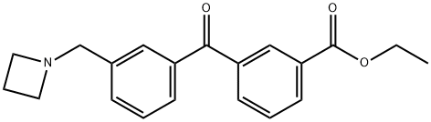 3-アゼチジノメチル-3'-カルボエトキシベンゾフェノン 化学構造式