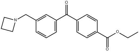 3-アゼチジノメチル-4'-カルボエトキシベンゾフェノン 化学構造式