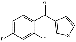 3-(2,4-ジフルオロベンゾイル)チオフェン 化学構造式