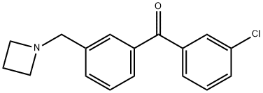 3-AZETIDINOMETHYL-3'-CHLOROBENZOPHENONE Structure