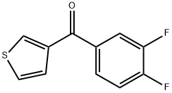(3,4-二氟苯基)(噻吩-3-基)甲酮 结构式