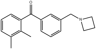 3'-アゼチジノメチル-2,3-ジメチルベンゾフェノン 化学構造式