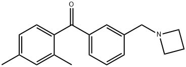 3'-アゼチジノメチル-2,4-ジメチルベンゾフェノン 化学構造式