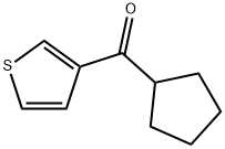 シクロペンチル3-チエニルケトン 化学構造式