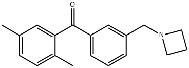 3'-アゼチジノメチル-2,5-ジメチルベンゾフェノン 化学構造式