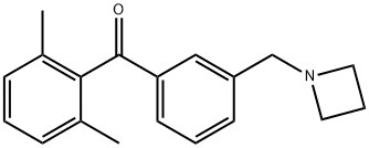 3'-アゼチジノメチル-2,6-ジメチルベンゾフェノン 化学構造式
