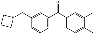 3'-アゼチジノメチル-3,4-ジメチルベンゾフェノン 化学構造式