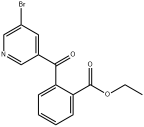 3-BROMO-5-(2-ETHOXYCARBONYLBENZOYL)PYRIDINE Structure