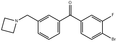 3'-AZETIDINOMETHYL-4-BROMO-3-FLUOROBENZOPHENONE Structure