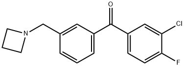 3'-アゼチジノメチル-3-クロロ-4-フルオロベンゾフェノン 化学構造式